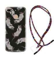 General Mobile GM8 Go GM9 GM20 Pro Plus Kılıf Boyun Asklı Rasta Silikon Sevimli Kedicikler 1785