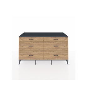 Kronos Konsol 6 Çekmeceli  176x59x99 Antrasit-Antrasit/Çam