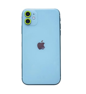 Apple iPhone 11 Neon Fosforlu Kamera Lens - Yeşil