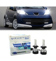 Peugeot 107 Led Xenon Uzun + Kısa Far Ampulü H4 Access Yeni Seri Beyaz