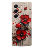 Camon 40 4G Kılıf Boutique Baskılı Resimli Kırmızı Çiçek Pcode -098