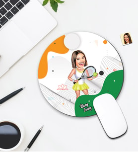 Kişiye Özel Karikatür Tenisçi Tasarımlı Mouse Pad 116