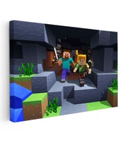 Kanvas Tablo Maden Keşfi Minecraft Tablosu Ev Ofis Salon Duvar Dekoru