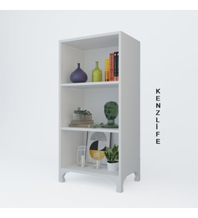 Kenzlife kitaplık tuğçe 088*060*020 byz ayaklı mutfak dolabı banyo ofis ayakkabılık kiler