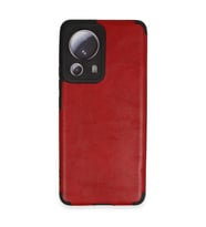 Xiaomi Mi 13 Lite Kılıf Loop Deri Silikon - Kırmızı