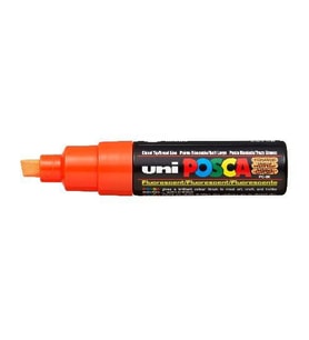 Uni Posca PC-8K Boyama Markörü 8 mm Kesik Uç FLORESAN TURUNCU 