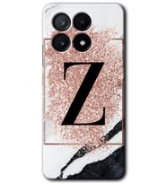 Poco x6 Pro Kılıf HD Desen Baskılı Kılıf - Pembe Mermer Desenli Z Harfi