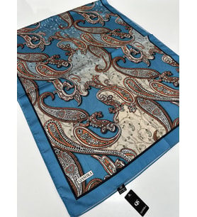 QASHKA Saten İpek Şal Etro Desen LBT0114