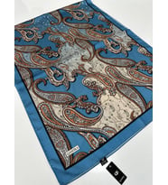QASHKA Saten İpek Şal Etro Desen LBT0114