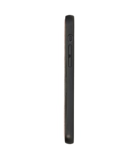 Apple iPhone 12 Pro Max Uyumlu Deri Arka Kapak RST1 Siyah