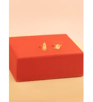Gezegen ve Uzay Mekiği Gümüş Küpe (Gold)