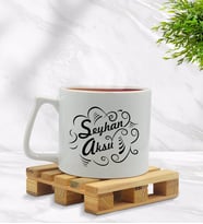 BK Gift Kişiye Özel İsimli Middle Beyaz Kupa Bardak Model 6