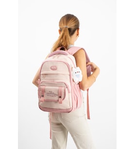 Ventis Unisex Okul Çantası Lise Ortaokul Maskotlu Sırt Çantası 43*30 Cm Çok Cepli Vnt5-H