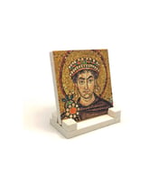 I. Justinianus (Büyük Jüstinyen) Baskılı Taş Masaüstlük 10X10