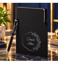 BK Gift Kişiye Özel 374 Termo Deri Tarihli Ajanda & Siyah Touch Pen Tükenmez Kalem-9