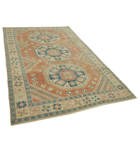 Mavi Halı Etnik Stil Geometrik Desenli El Dokuma Mat Dokulu Salon Halısı Yatak Odası İçin