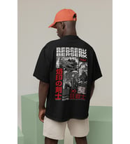 Berserk Baskılı Unisex Oversize Anime Tişört
