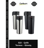 Özel Üretim Sızdırmaz Vakumlu Çift Katmanlı Isı Koruyucu Paslanmaz Şık 522 Çelik Termos Gümüş