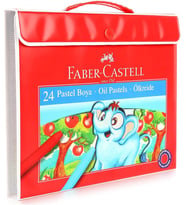 Faber-Castell Taşınabilir Çantalı Pastel Boya Seti, 24 Renk, Yumuşak Ve Rahat Kullanım, Canlı Renkle (Standart)
