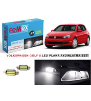Volkswagen Golf 5 LED Plaka Aydınlatma Ampul Seti FEMEX Parlak Beyaz