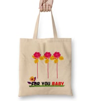 FOR YOU MY Daddy Flowers Bez Çanta Uzun Saplı