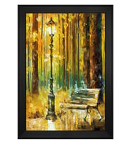 Manzara Temalı Kanvas Tablo 50 x 70 cm Siyah Çerçeve