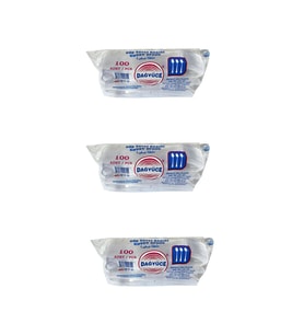 Dağyüce Plastik Şeffaf Sup Kaşık - Tatlı Kaşığı - 100 Adetlik 3 Paket - 300 Adet