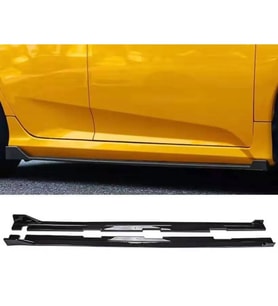 Honda Civic Fc5 Gc400 Yan Marşpiyel Seti Plastik 2 Adet Mat Siyah 2016 2017 2018 2019 2020 2021 karlık+ek+bodykit