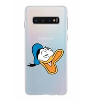 Samsung Galaxy S10 Kapak Donald Duck Tasarımlı Şeffaf Silikon Kılıf