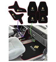 Renault Broadway R9 R11 Spring Elmas Logolu 5’li Oto Halı Paspas & Vites Konsol Yan Koruma Halısı
