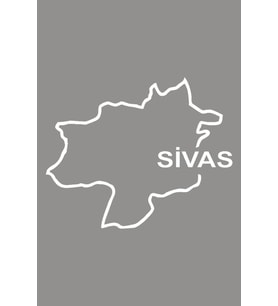 Sivas Haritası Araç oto Araba Için Sticker Yapıştırma 20CM Beyaz Renk