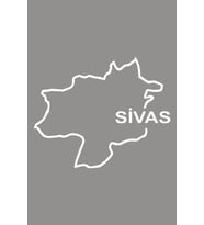 Sivas Haritası Araç oto Araba Için Sticker Yapıştırma 20CM Beyaz Renk