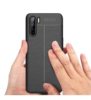 Oppo Reno 3 Kılıf Pu-Deri Leather-Pu Serisi Protected Case (Siyah)