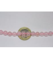 Pembe Kuvars Taşı YARIM Dizi 8mm (18cm uzunluğundadır)