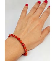 Mercan Taşı 6mm Tasarım Bileklik (47114)