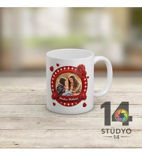 Stüdyo 14 Annler Günü Kişiye Özel Tasarlanabilir Resim + Yazı Kupa Mug - Anneler Günü Hediyesi-