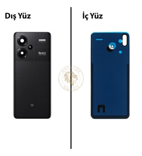 Xiaomi Redmi Note 13 Pro Plus 5G - Lensli Gece Siyahı Arka Pil Kapağı Batarya Kapağı Back Cover