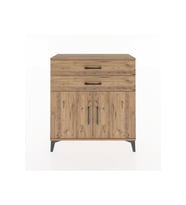 Arges Şifonyer Tek Raflı 2 Çekmeceli 2 Kapaklı 88x30x96 Çam-Çam