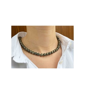 Pirit Taşı Doğaltaş Kolye 8 Mm