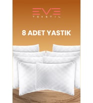 Eve Tekstil - 8 Adet Diamond Kalite Kapitone Yastık 50x70 Cm 800 gr