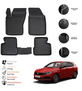 Fiat Egea Hb 2015 Sonrası 3D Havuzlu Paspas OTL