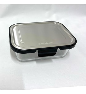 Cooker CKR3488 Cam Saklama Kabı 1000 ml Siyah