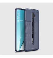 Oppo Reno 2 Kılıf Esnek Soft Karbon Tasarım Legion Serisi (Lacivert)