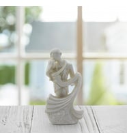 10 Adet 8cm Gelin Damat Biblo Sedef Boyalı (Karışık)