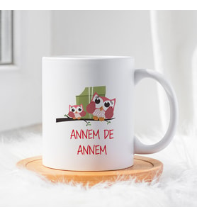 Anneler Gününe Özel Hediye Seramik Beyaz Kupa Bardak  1 Adet