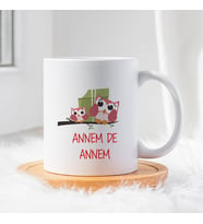 Anneler Gününe Özel Hediye Seramik Beyaz Kupa Bardak  1 Adet