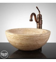 Sipahi Marble Traverten Yuvarlak Lavabo
