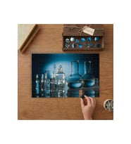 Deney Şişeleri - Laboratuvar - Deney Tasarımı 240 parça Ahşap Puzzle Ahşap Kutuda MP05064