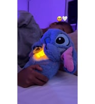 Mavi renk nefes alan stitch uyku arkadaşı sesli ışıklı müzikli