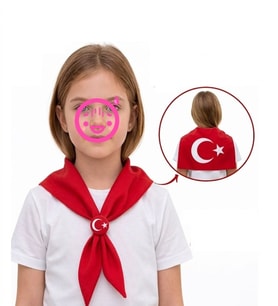 Bayrak Fular Kod:2601 Ayyıldızlı Fular